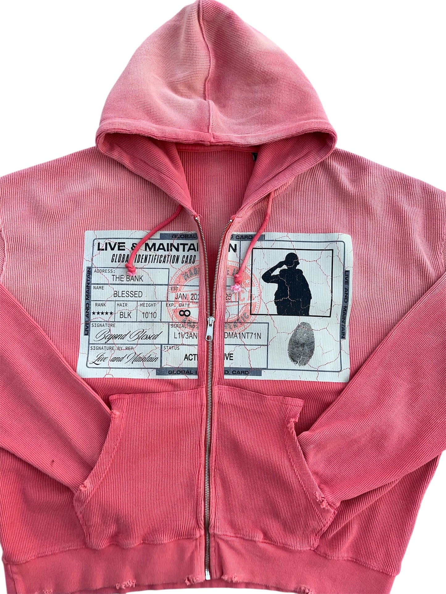 Red Global I.D Zip-up Hoodie